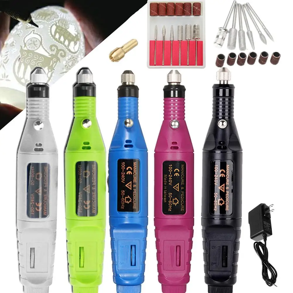 

Professional Electric Nail Art Pen Bits Kit Manicure Machine Pedicure Tools Set