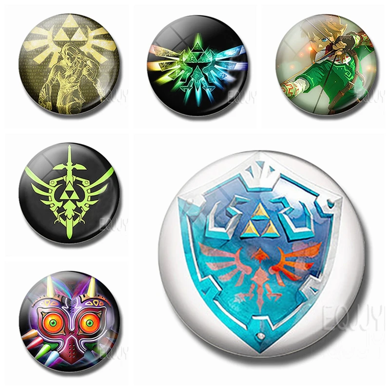 

Legend of Zelda 30 MM Fridge Magnets Japanese Animation Refrigerator Magnets Anime Glass Cabochon Magnetic Sticker Creative Home