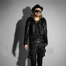 2016 new short jacket men/women slim fit jacket coat fish scale stage performance clothing nightclub Leather suit costumes K48