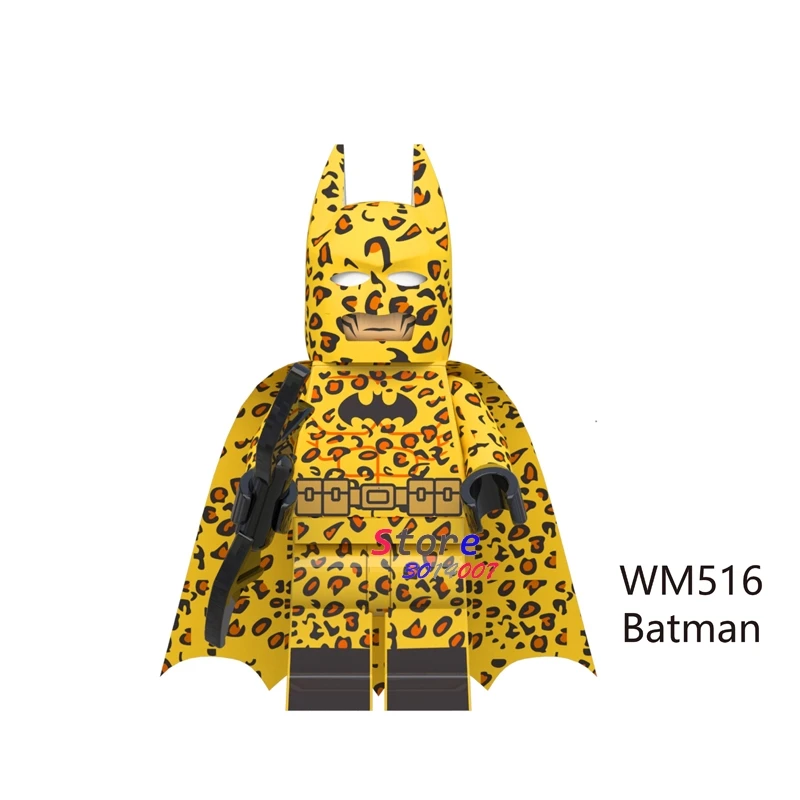 

1PCS model building blocks action superheroes Leopard Batman learn education diy toys for children gift