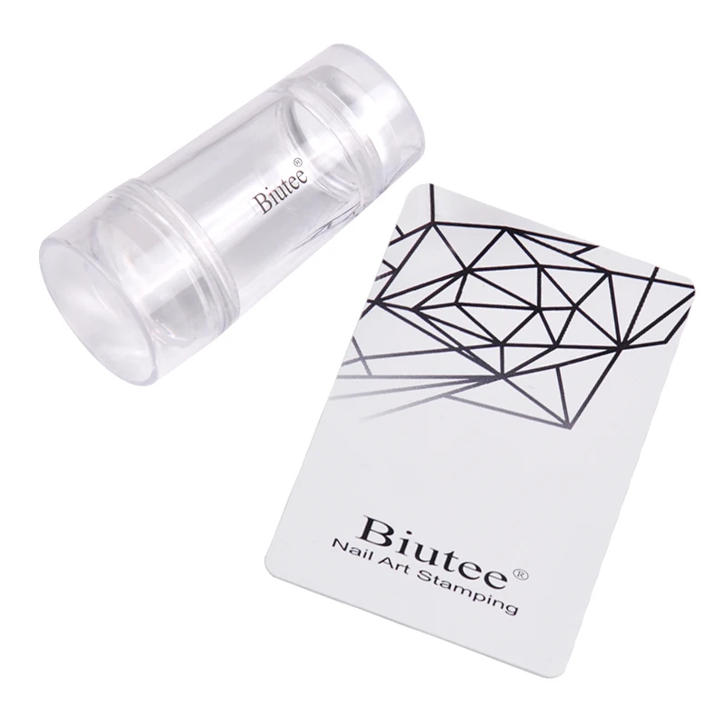 

Dual Ended Clear Silicone Nail Art Stamping Refill Head Stamper See Through Handle Plastic Scraper Nail Stamping Collection