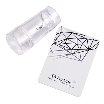 

Dual Ended Clear Silicone Nail Art Stamping Refill Head Stamper See Through Handle Plastic Scraper Nail Stamping Collection