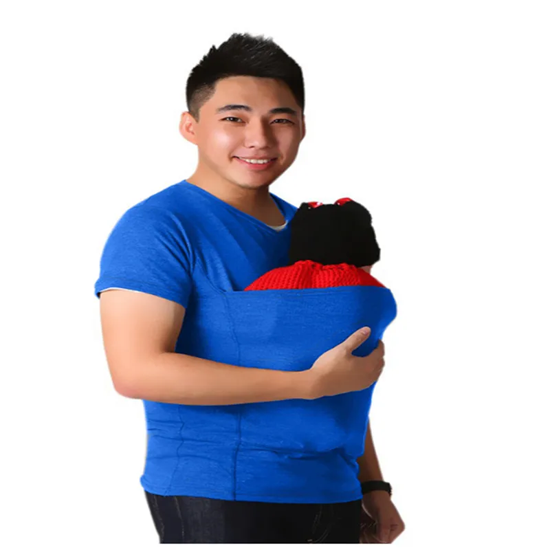 Dad and Mommy Shirt, Hands Free Skin-to-Skin Kangaroo Care T-Shirts For Baby Carriers Wrap Top Soothe Shirts Plus M-3XL Dropship