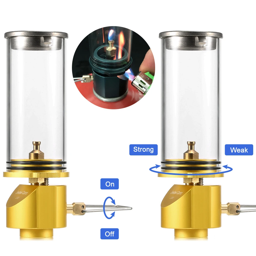 Уличный газовый фонарь Lixada, лампа для кемпинга, ночник, газовый светильник для открытого воздуха, для кемпинга, пикника, пешего туризма, походная газовая лампа