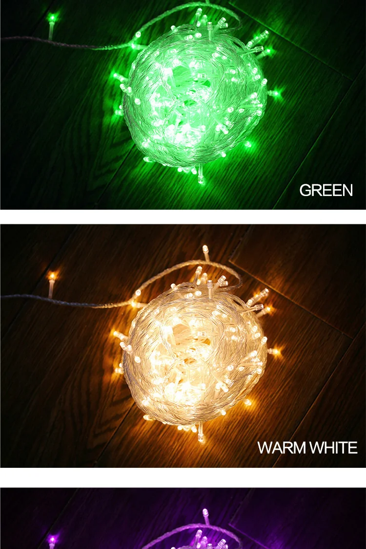 JUNJUE светодиодный свет шнура рождественские светильники для помещения и улицы украшения рождественской елки 100 Водонепроницаемая Праздничная гирлянда Сказочный Стиль лампы