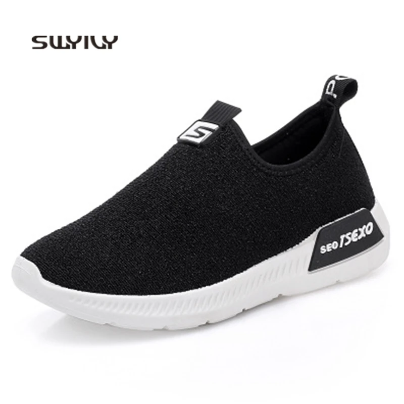 SWYIVY Women Running Shoes Mesh Breathable Light Sneakers Women 2018 New Ultra-light Sli-on Women Sport Shoes Comfortable