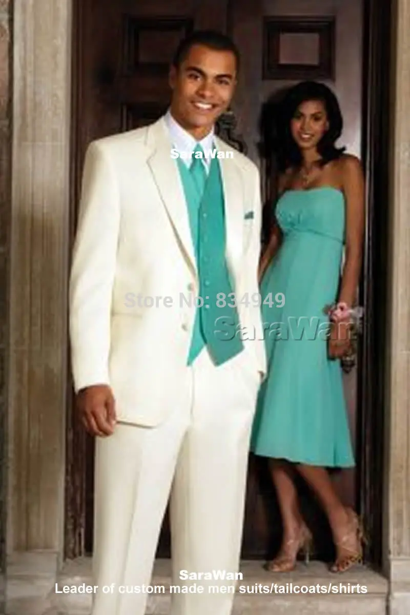 ivory wedding dress and white groom shirt