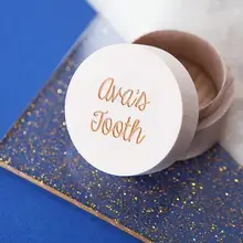 Нестандартная конструкция имена, дата деревянные Зубная фея коробка для хранения-каппа-подарок для детей ясельного возраста, на крестины Свадебные сувениры