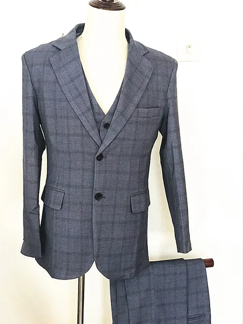 YYI Hommes 3 pièces Slim fit Costume à Carreaux Encoche Revers Un Bouton Costumes Vintage YYI Hommes 3 pièces Slim fit Costume à Carreaux Encoche Revers Un Bouton Costumes Vintage