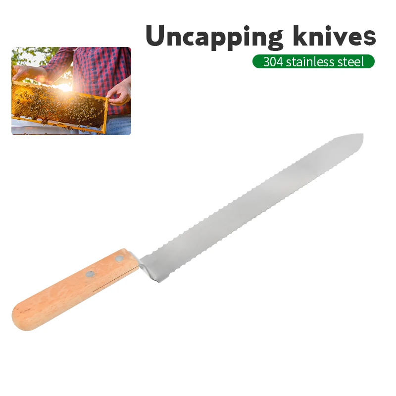 Brand Beekeeping Tool Stainless steel and Wood Uncapping knives Suitable for Beekeeping Tool Honey Honeycomb Scraper