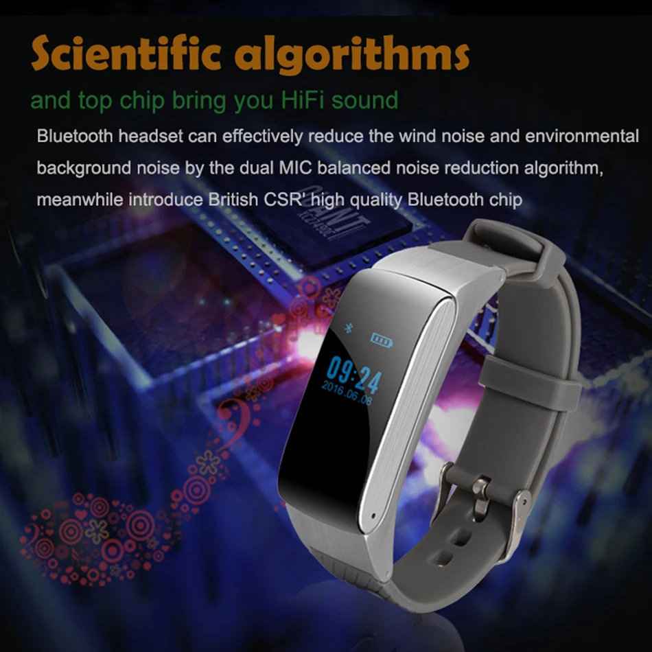 LYKL Smart Band Bluetooth Talkband браслет звуковая гарнитура напоминатель отправить смс браслет шагомер Активный фитнес трекер Smartband