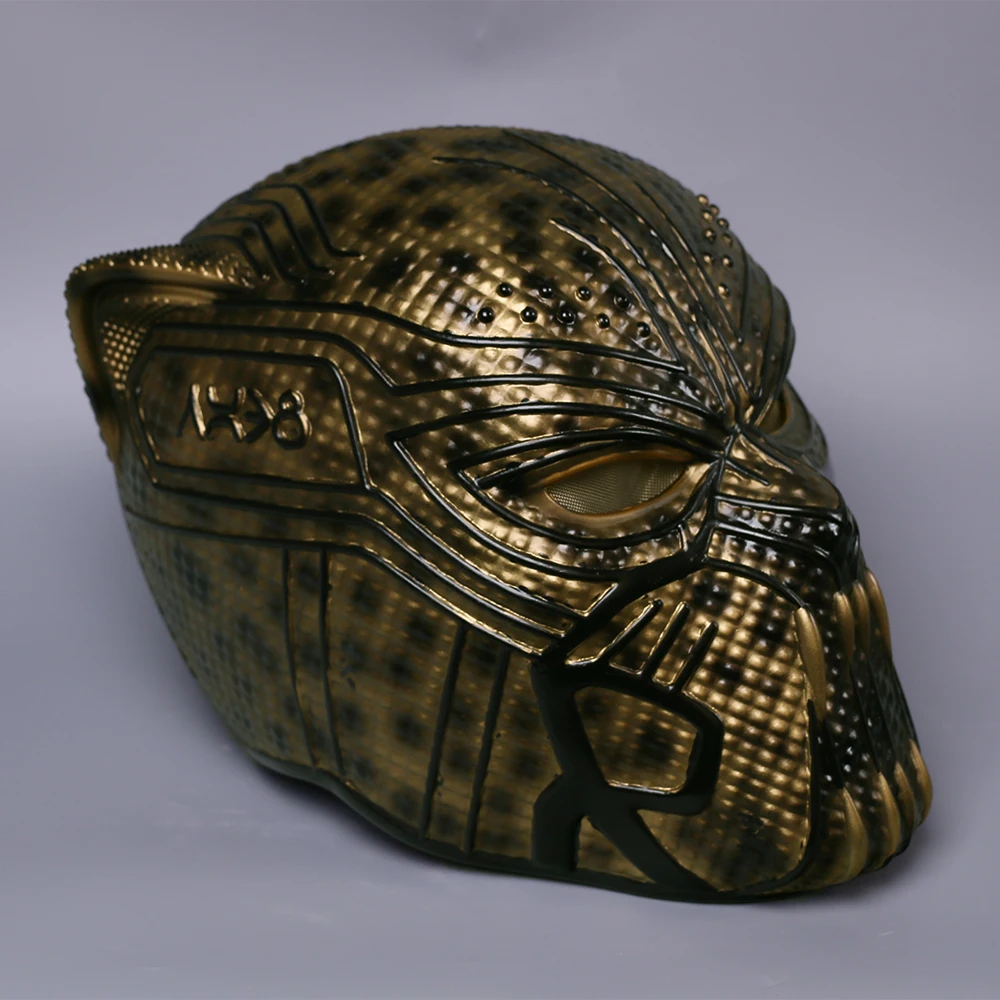 2018 Black Panther Helmet Infinity War Gold Black Panther Superhero Helmet Props (5)