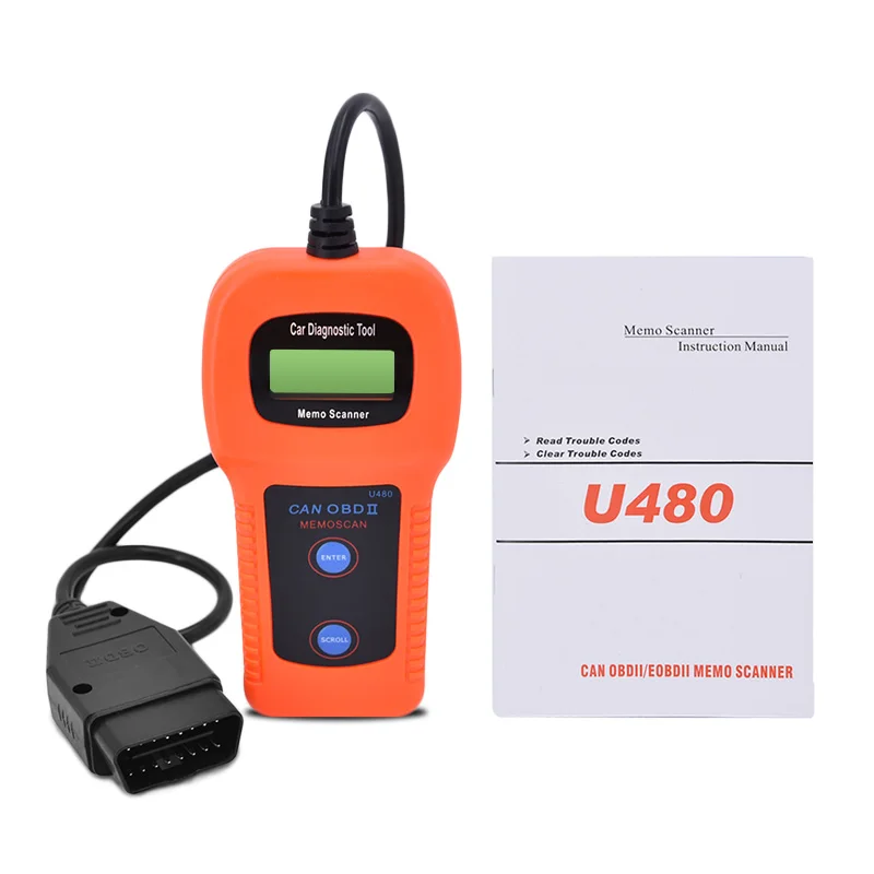 Высокое качество U480 CAN-BUS OBD OBD2 считыватель кодов Сканер U480 считыватель кодов U480 сканер