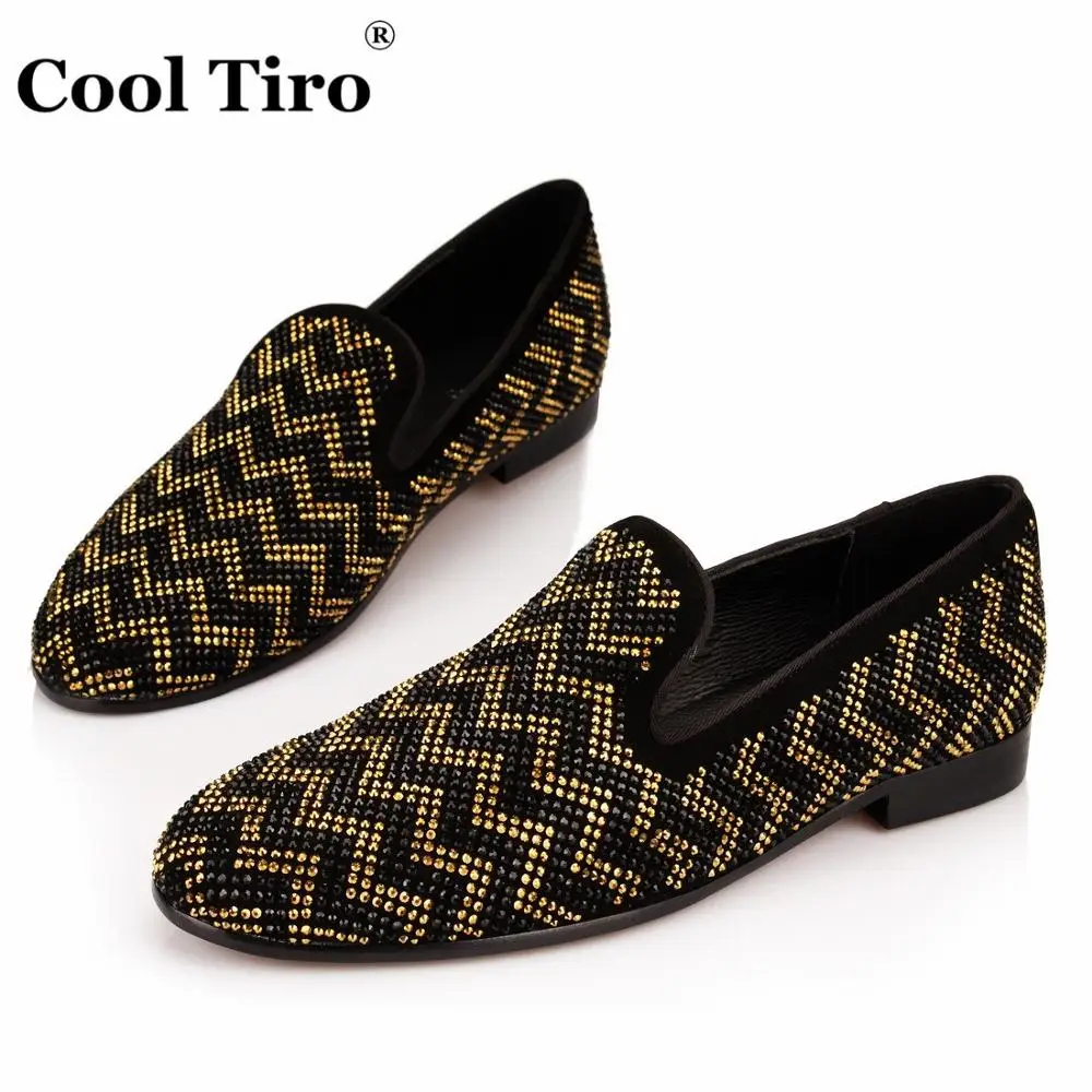 Rhinestone Strass Loafers Men Moccasins Slippers Men`s Dress Shoes  (12)