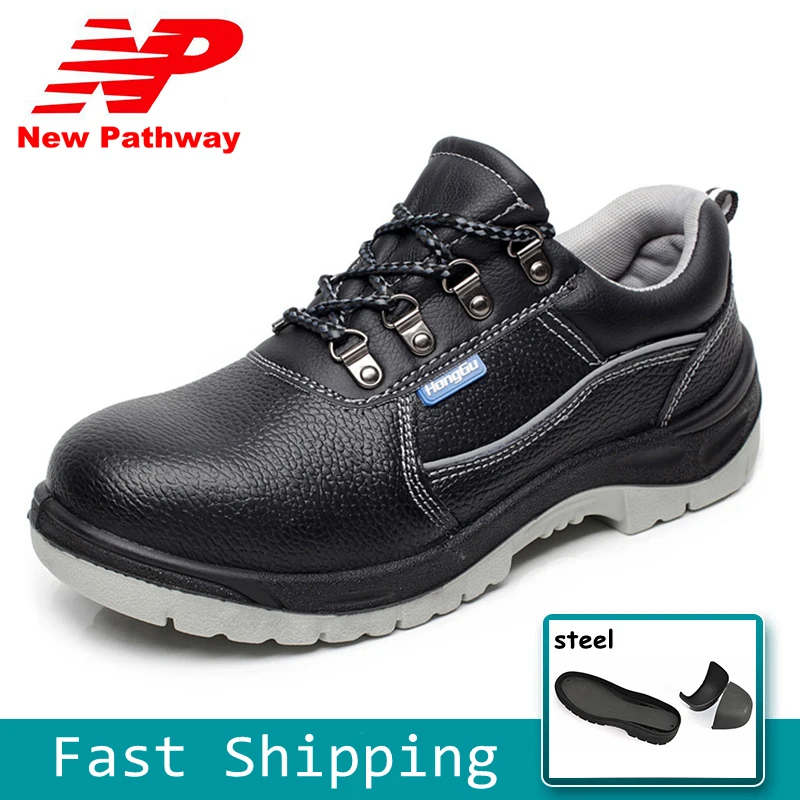 

Men Safety Work Shoes Tactical Military Boots Cow Leather Lace Up Combat Army Ankle Boots Men Big Size 35-46 MS97