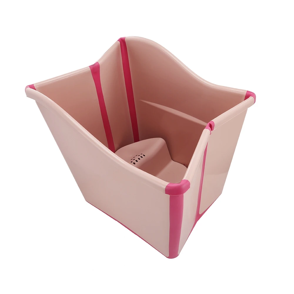 New Kids Large Folding Baby Bathtub Thickened Vertical Bath Bucket Baby Tubs Bath Wash Cup Shampoo Cup Splashing Cup for Washing