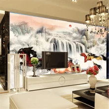 Custom wallpaper 3D mural papier peint living room muse style eight horses waterfall Chinese painting TV background wall paper custom 3d wall murals wallpaper mosaic tile abstract art wall painting living room tv backdrop wall paper papier peint mural 3d