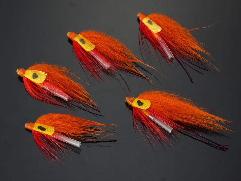 Salmão e Truta do Mar Pesca com Mosca Tubo Mosca Moscas Laranja Iscas 40 Pçs 11 Cheap Iscas artificiais