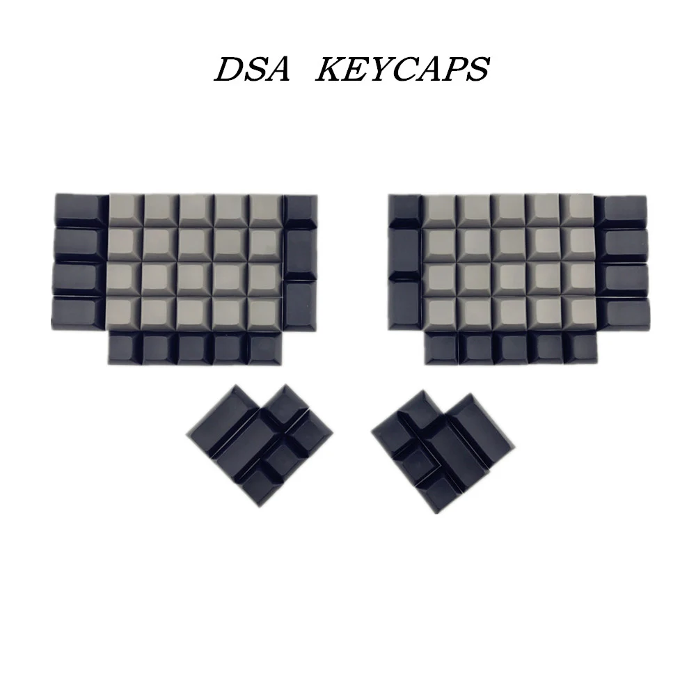 Ergodox клавишные колпачки pbt белый dsa pbt пустые колпачки для ergodox Механическая игровая клавиатура dsa профиль - Цвет: Black and Dark gray