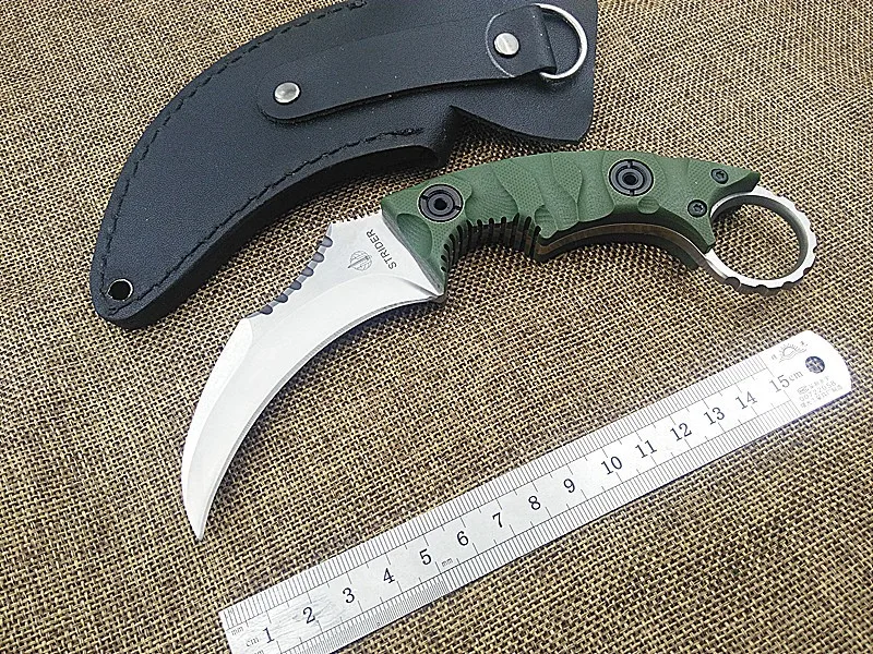 Новый D2 стали фиксированным лезвием ножа Тактический Кемпинг нож Karambit утилита G10 ручка аварийный нож 61 HRC EDC ручной инструмент