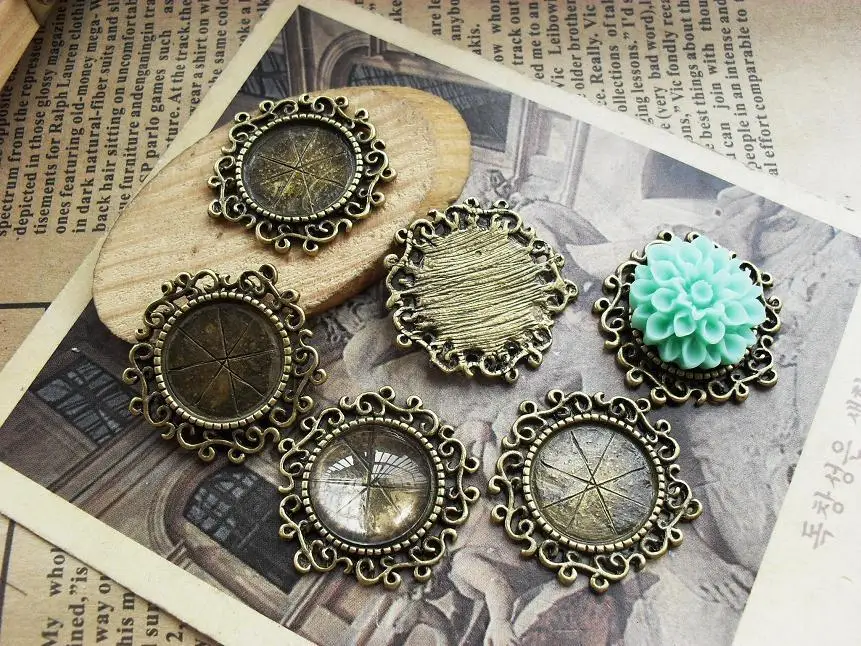 

60 шт. 24 мм палочки 14 мм Оптовая Продажа DIY аксессуары старинная бронза античный серебряный сплав базовые лотки