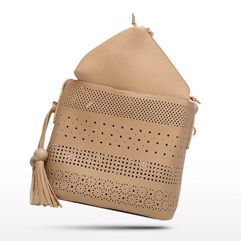 Nevenka Hallow Out Shoulder Bag Women Casual Totes with Tassel15