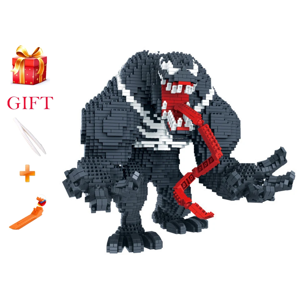 

Marvelll Super Heroes Legoed Image Venom Micro Diamond Building Blocks Toys Assemblage Model Bricks Nanoblock Educational Kids