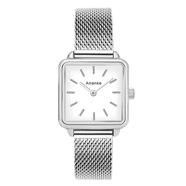 Ananke Woman Watch Luxury Casual Ladies Square Watch Stainless Steel Women Wrist Watches Relogio Feminino - Цвет: An2522