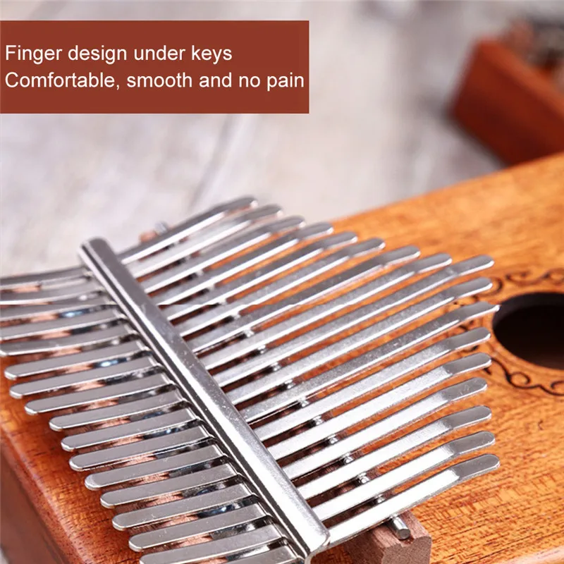 17 ключ палец калимба Mbira санза игрушечное пианино карман Размеры начинающих поддерживая мешок клавиатура маримба древесины музыкальный