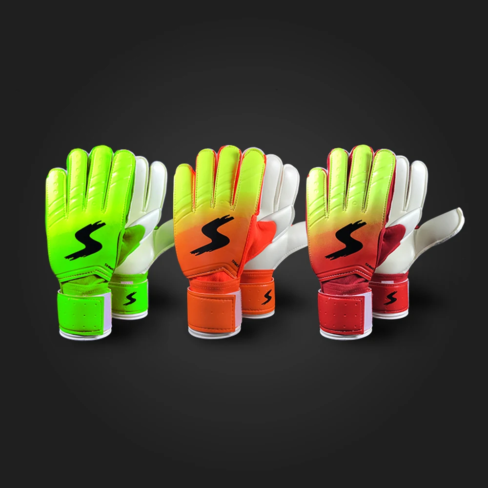 Новые профессиональные перчатки защита пальцев латексный футбольный вратарь перчатки дышащие спортивные футбольные перчатки 3 цвета