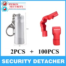 HYBON Wholesale 100 Pcs Display Hook Stop Lock + 2 pcs Mini 4500gs Magnetic Detacher for Stop Lock Factory Price