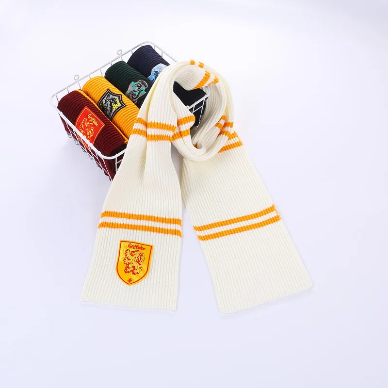 190cm Long Thick Harri Potter Soft Scarf Hogwarts Students Cosplay Gryffindor Slytherin Hufflerpuff Ravenclaw Colleges Party