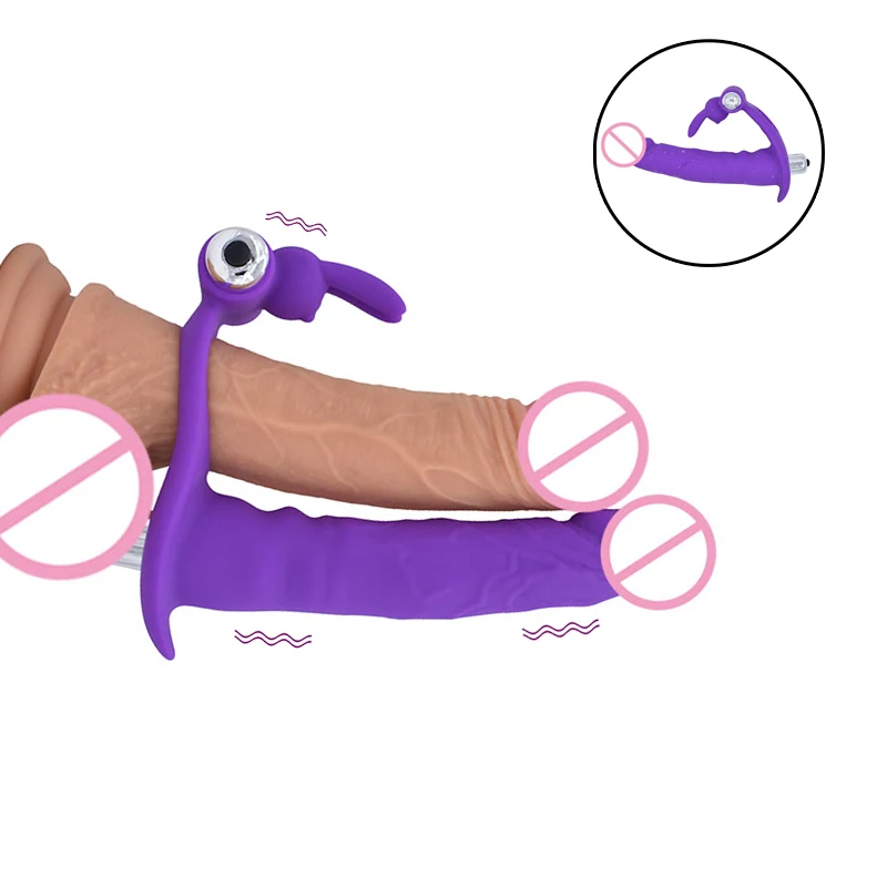 Anal Plug Dildo Vibrator with Ring On Penis G-spot Stimulator Vibrating Butt Sex Toys For Men Women Masturbator | Красота и здоровье