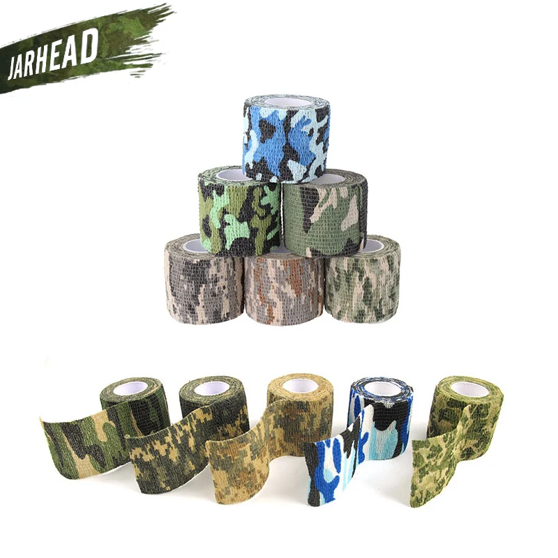 

Outdoor Camera Gun Camo TapeS Stretchable Army WarGame Survival Jungle Adventure Wrap Hunting Tapes Telescope Rifle Stickers