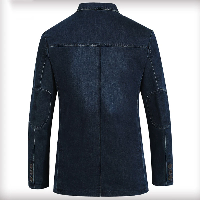 Летние мужские джинсовые куртки 4XL Плюс Размер европейские мужские джинсы пальто свободный джинсовый костюм куртки молодой человек пальто