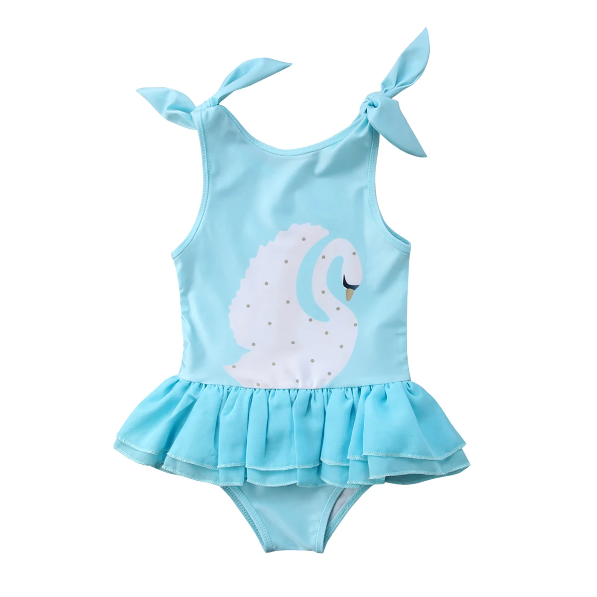 Toddle Infant Kids Child Baby Girls Swan Tulle Bikini Swimwear Swimsuit