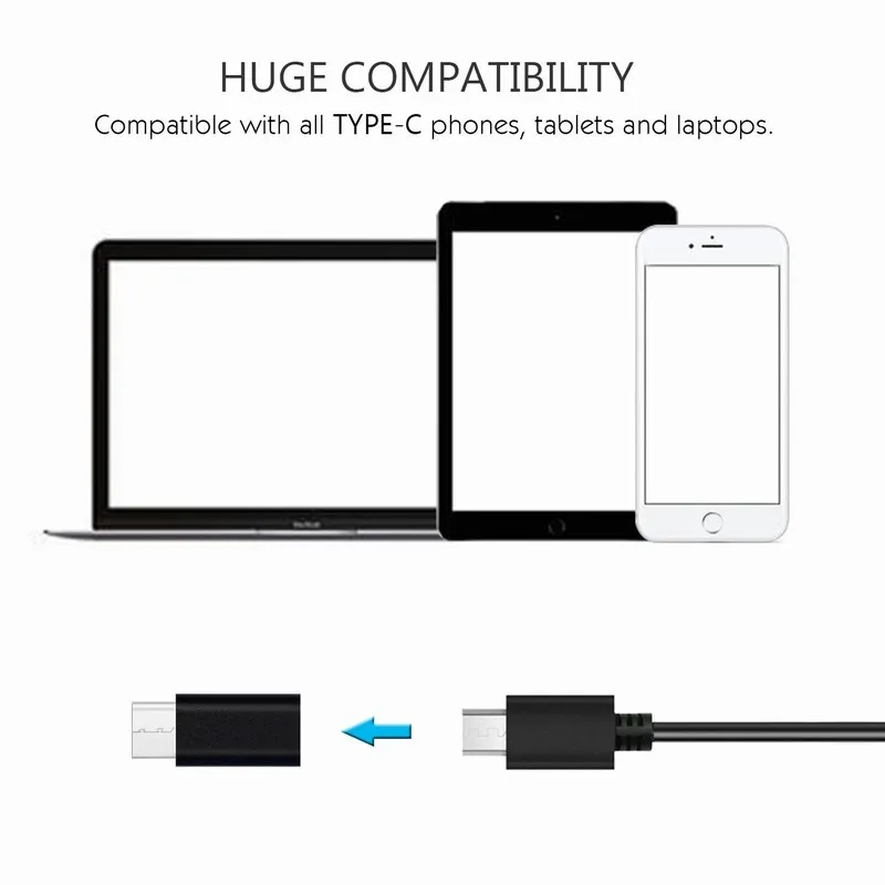 Ascromy-3PCS-USB-C-Adapter-for-LG-V20-Huawei-P9-Microsoft-Lumia-950-HTC-Bolt-ZTE-Axon-7-BLU-Pure-XR-Aluminum-Black-USBC-Adaptor-1 (2)