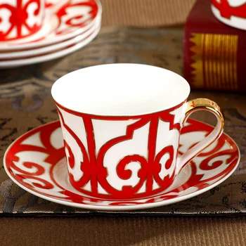 

ceram mug fashion england coffee cup saucer set cup plate bone china ceramic high quality home leisure use