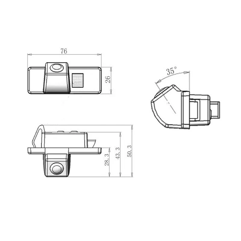76 26 50 3mm Car font b Camera b font for Geely Emgrand ES8 Gleagle GC