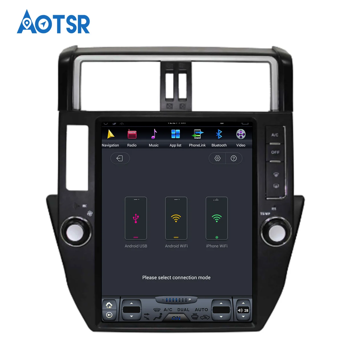 Discount Android 8 Tesla style Car No DVD Player GPS Navigation For TOYOTA Land Cruiser Prado 150 2010-2013 headunit multimedia radio IPS 3