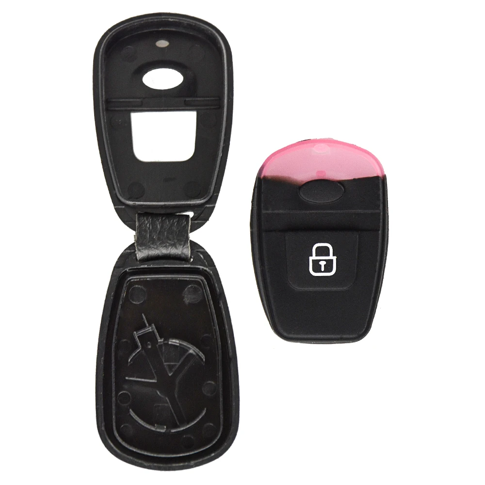 OkeyTech Remote Control Car Key Shell 1 Button Keyless Entry Smart Key Cover Case Keychain For Hyundai Elantra Santafe Terracan