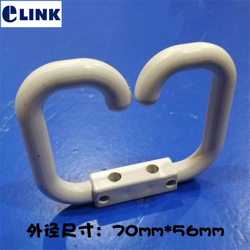 cable manager ring ABS plastic for distribution box strength cable management for network cabinet white 70mm*56mm ELINK 100PCS