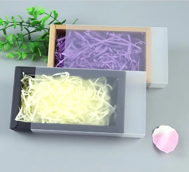 Крафт-коробка с окном, крафт-коробка для торта, бумажная коробка для печенья, косметическая упаковка