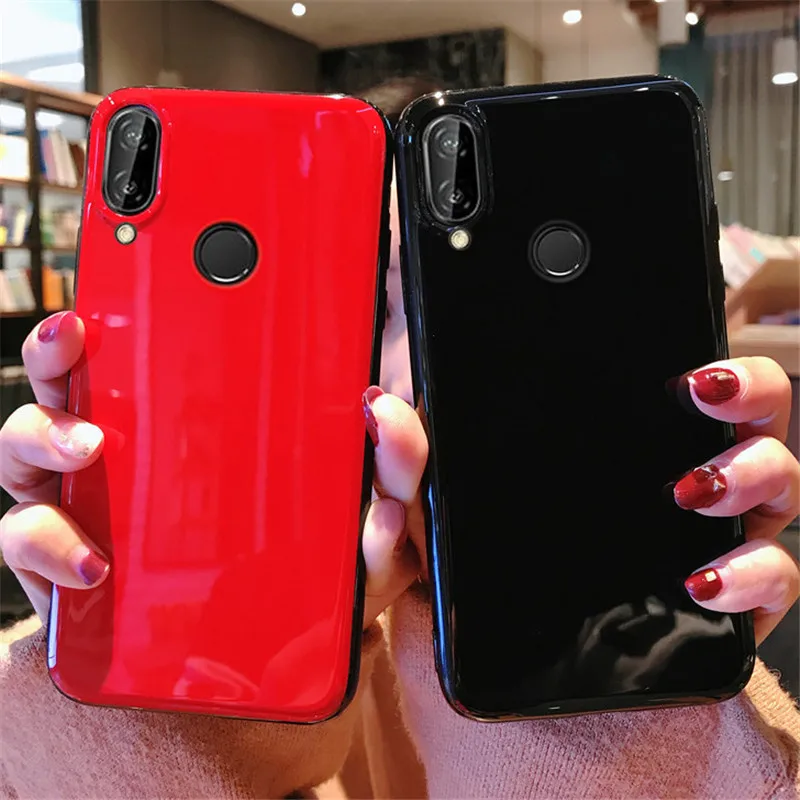 Черный красный чехол с запеченной краской для huawei Enjoy 8 Plus Y9 2018 mate 10 Pro P20 Lite 20 LITE Honor 9