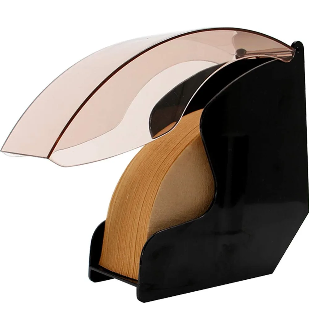 V60 filtro titular de papel en forma de cono de papel de filtro de filtros de café titular estante de almacenamiento de acrílico con a prueba de polvo cubierta