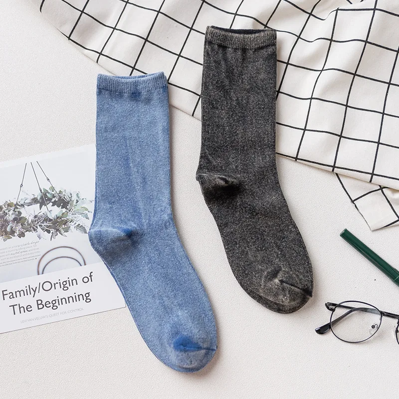 

CM11002 2017 New Arrival Caramella Brand Solid Combed Cotton Socks Washing Process Fasion Lovers Denim Socks for Men/Women