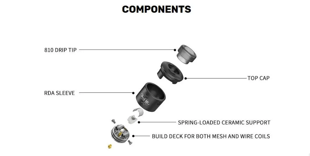 New Colors Wotofo profile rda 24mm Mesh Coil Atomzier Vape Tank rebuildable electronic cigarette Matte  Aluminum Frosted Color (42)