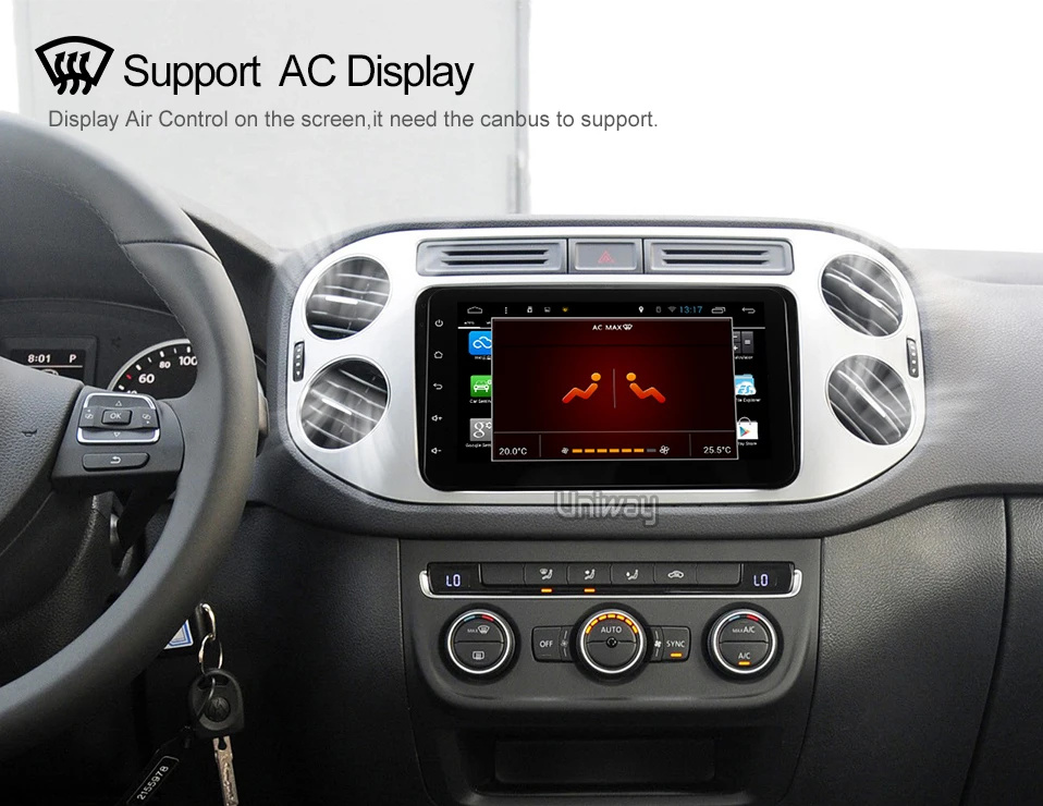 Perfect Uniway 9.0 Car DVD 2 din GPS radio stereo player for Volkswagen VW golf 6 passat b6 B7 Touran polo Tiguan  skoda octavia car dvd 18