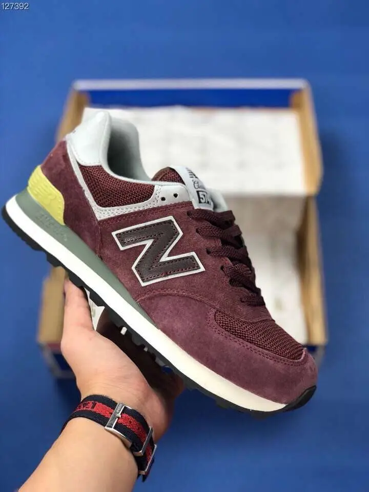 New Balance Nb574 Аутентичные мужские/wo мужские кроссовки для бега, дышащие Nb574 уличные спортивные кроссовки, европейские размеры 36-44 - Цвет: 6