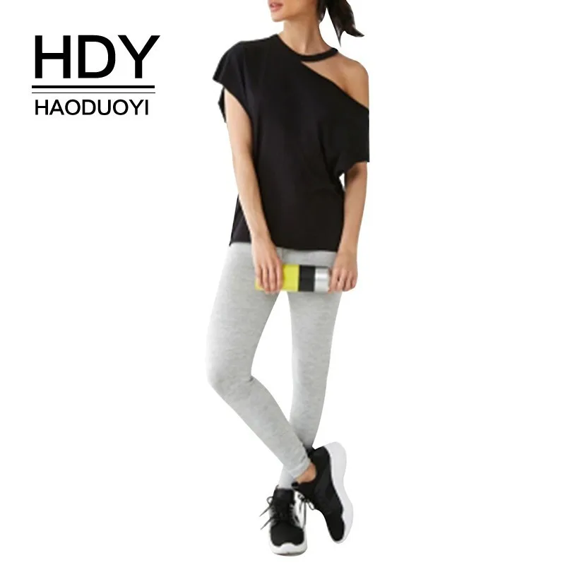 HDY Haoduoyi Femme Летние Стильные повседневные топы для девочек сексуальные черные